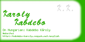 karoly kabdebo business card